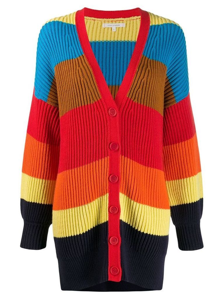 Chinti and Parker striped knit cardigan - Blue