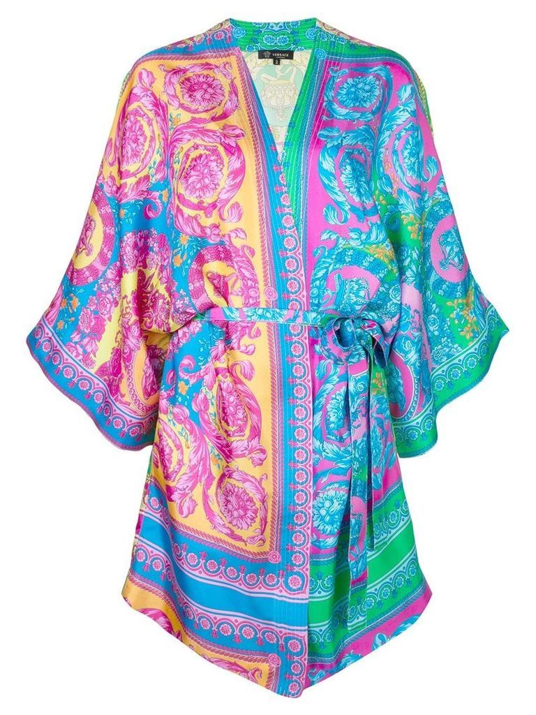Versace dressing gown-style dress - Multicolour