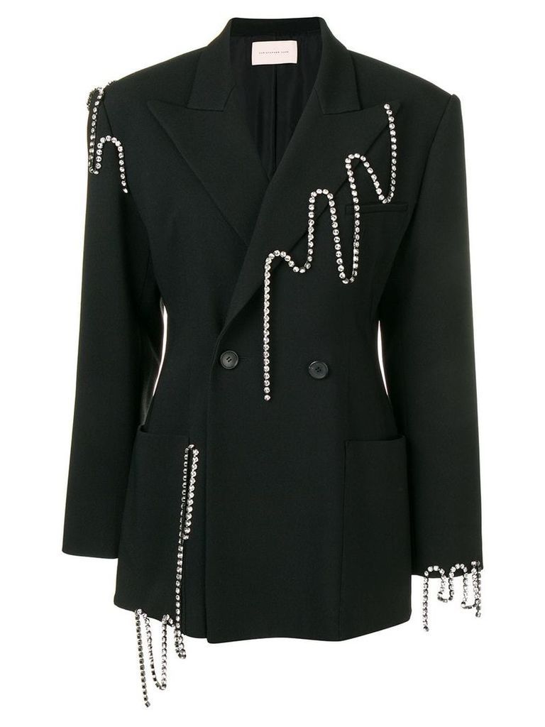 Christopher Kane squiggle cupchain tailored jacket - Black