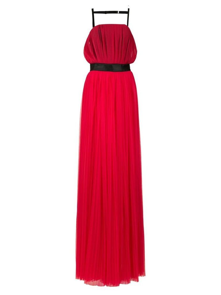 À La Garçonne belted long dress - Red