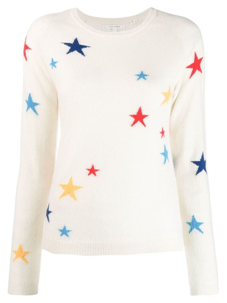 Chinti and Parker star print jumper - White