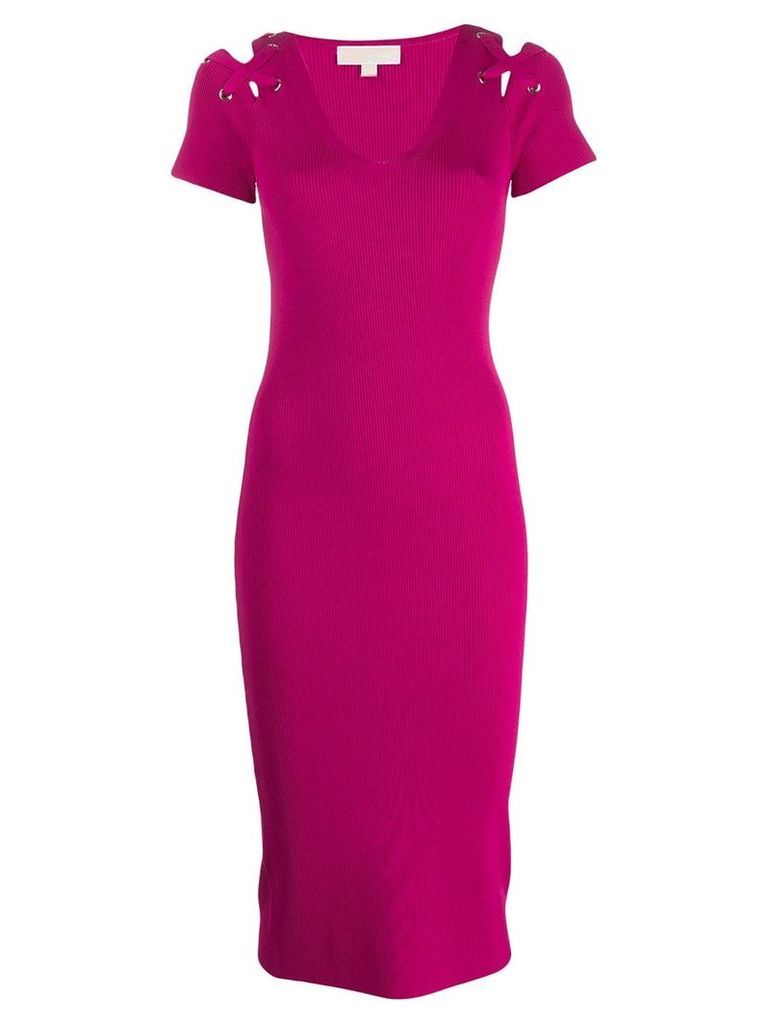 Michael Michael Kors ribbed knitted dress - Pink