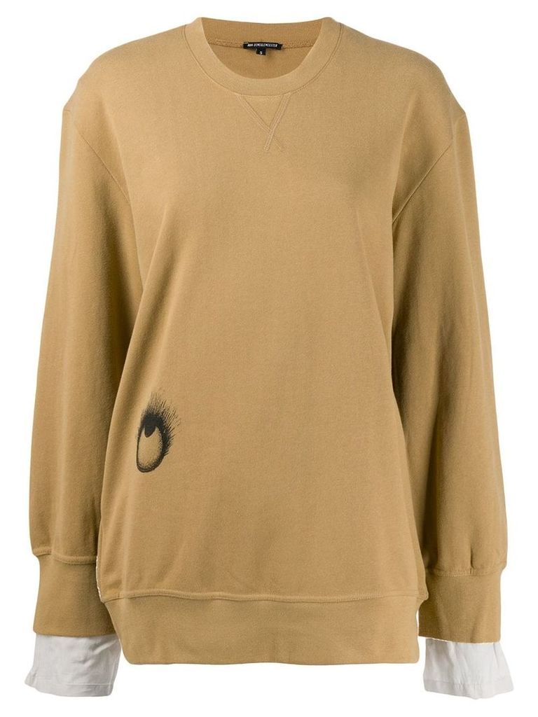 Ann Demeulemeester oversized sweatshirt - Brown