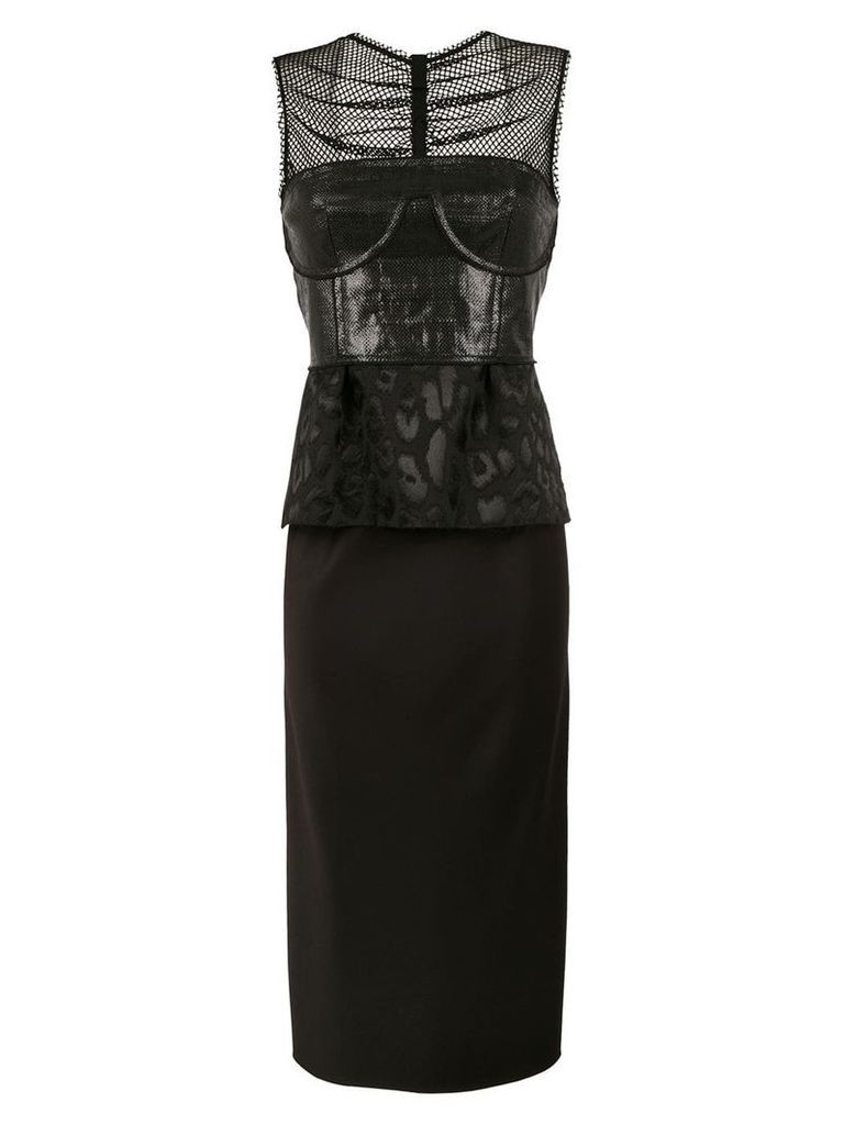 À La Garçonne jacquard corset dress - Black