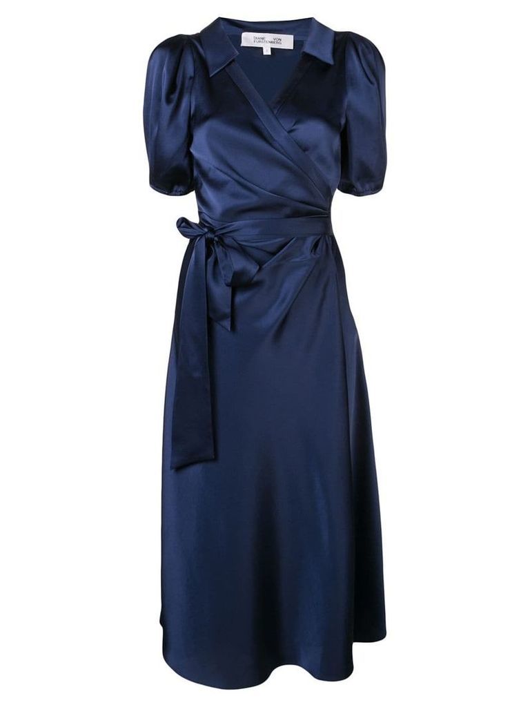 Diane von Furstenberg short-sleeve wrap midi dress - Blue