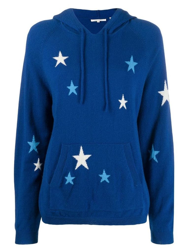 Chinti & Parker star knit hoodie - Blue