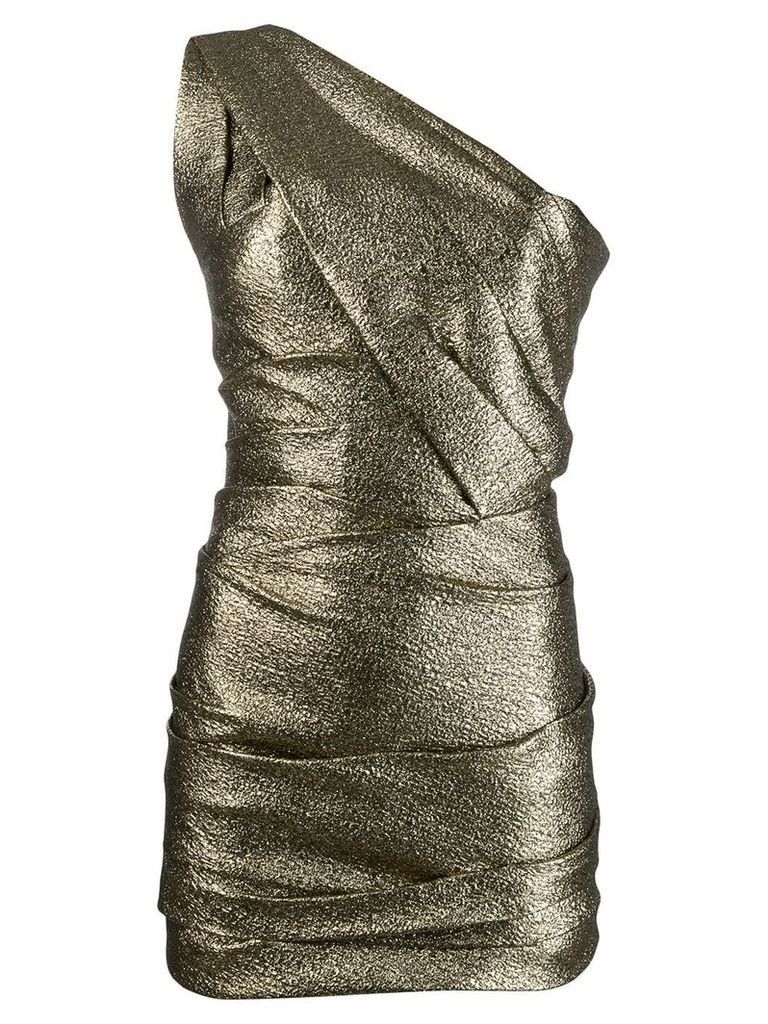 Dsquared2 one-shoulder mini cocktail dress - GOLD