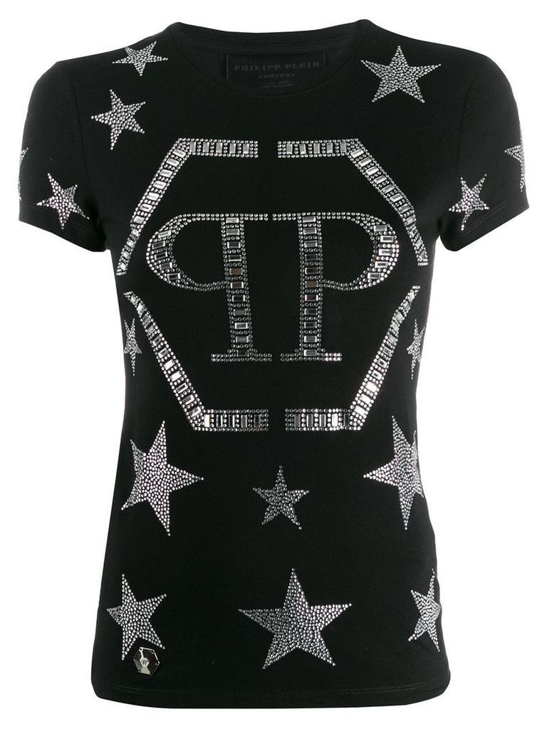 Philipp Plein crystal star T-shirt - Black