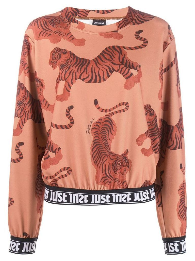 Just Cavalli tiger pattern sweatshirt - NEUTRALS