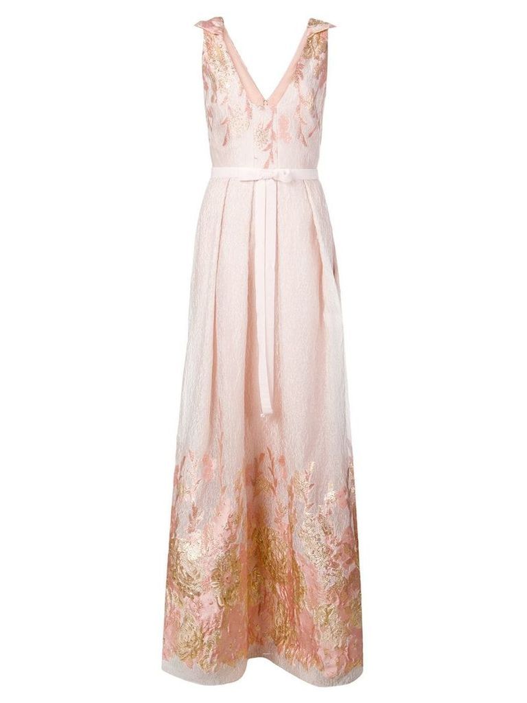 Marchesa Notte embroidered gown - PINK