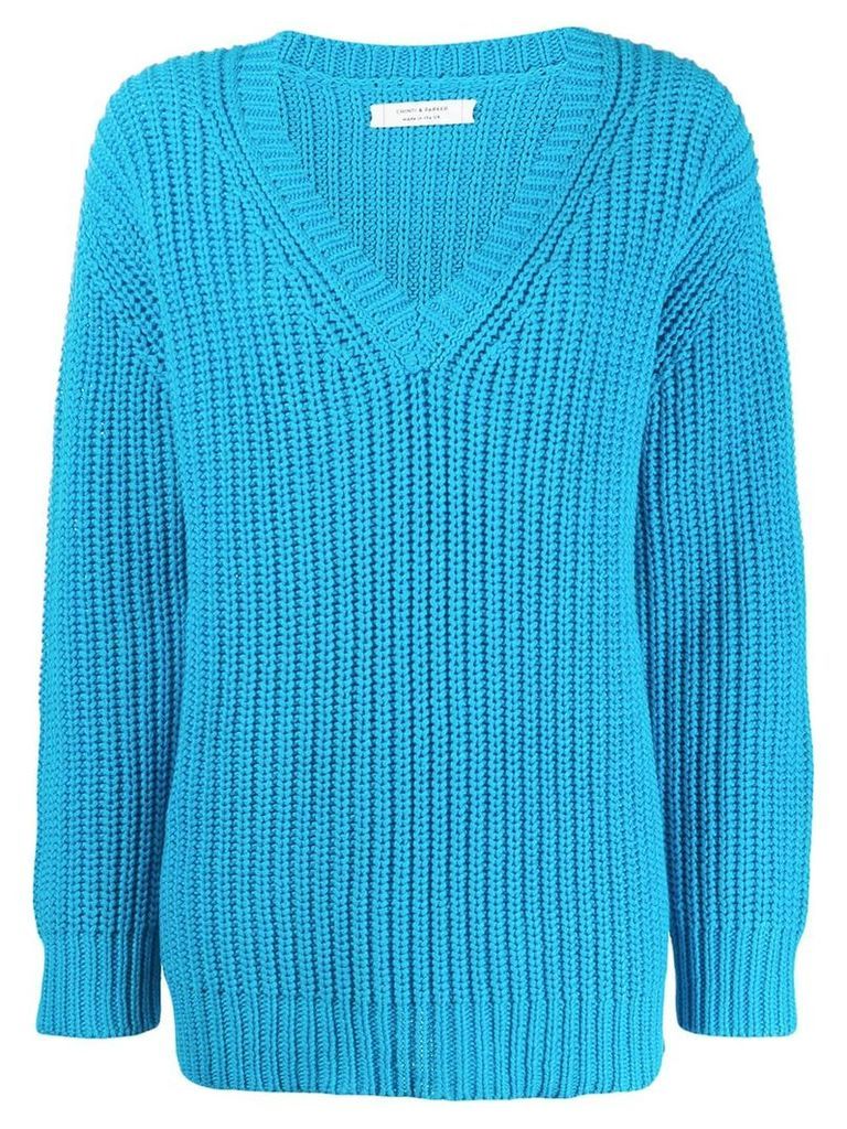 Chinti and Parker v-neck jumper - Blue