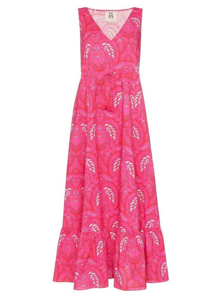 Figue Indira batik-print maxi dress - PINK