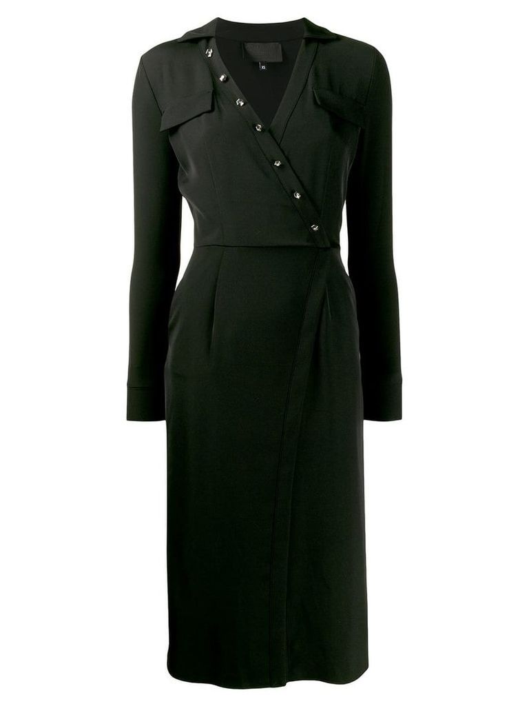 Philipp Plein button embellished midi dress - Black