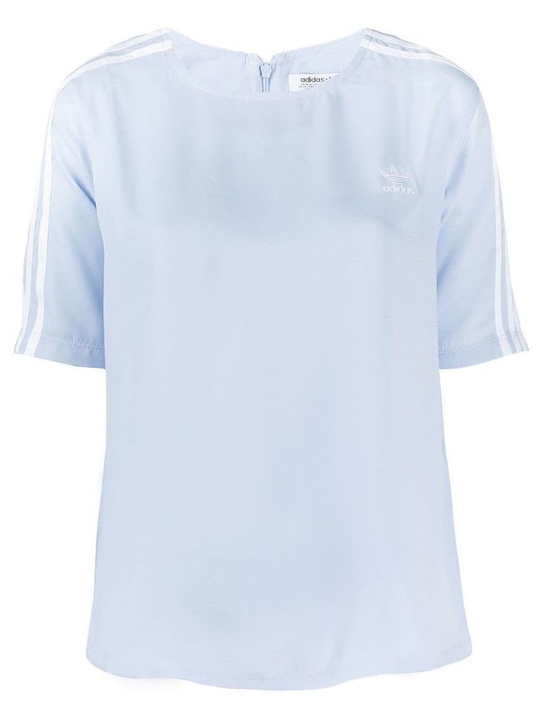 adidas logo embellished T-shirt - Blue