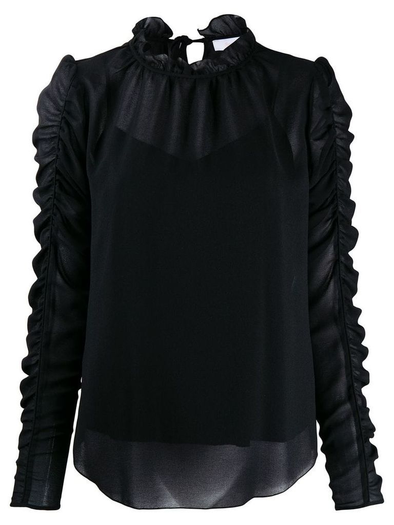 See By Chloé gathered sleeve blouse - Black