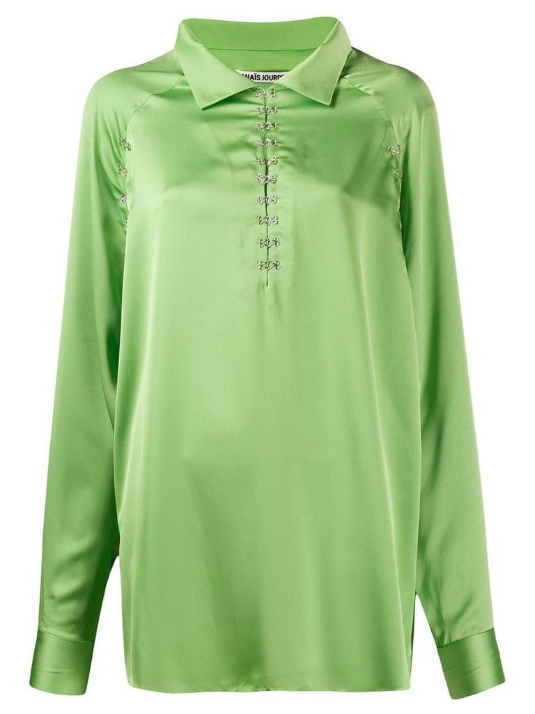 Jourden satin blouse - Green