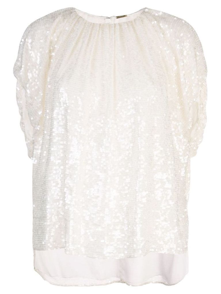 Adam Lippes sequin embellished top - White