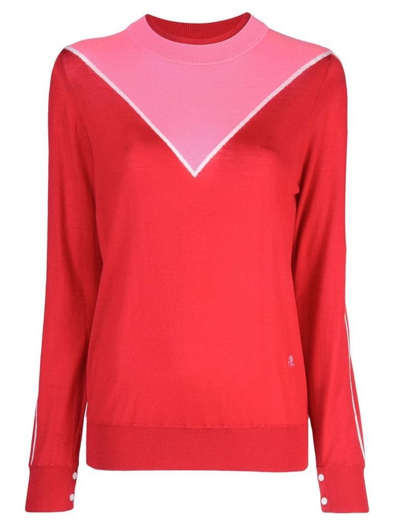 Adam Lippes colour block sweater - Red