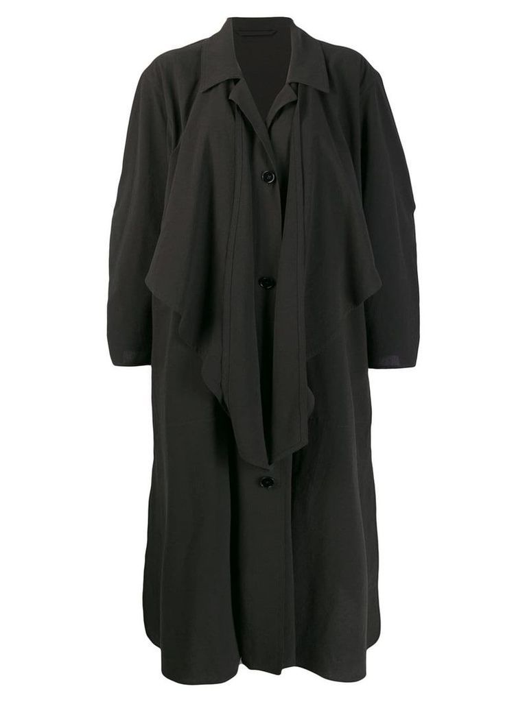 Lemaire knotted trench coat - Black