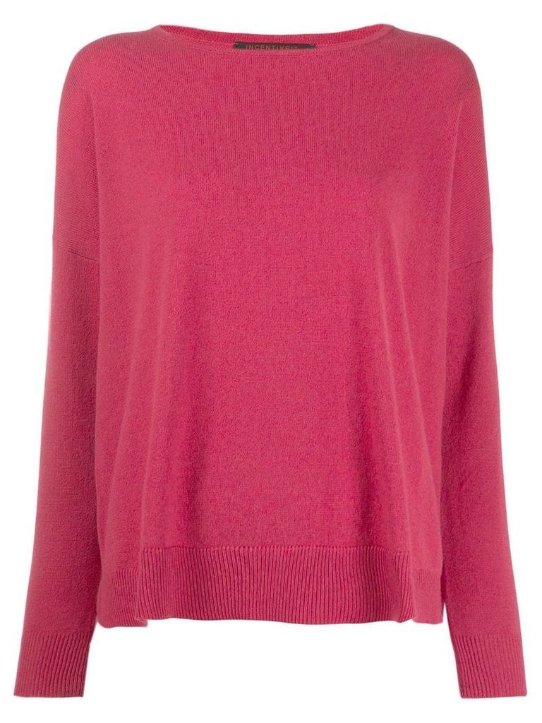 Incentive! Cashmere drop shoulder jumper - Pink