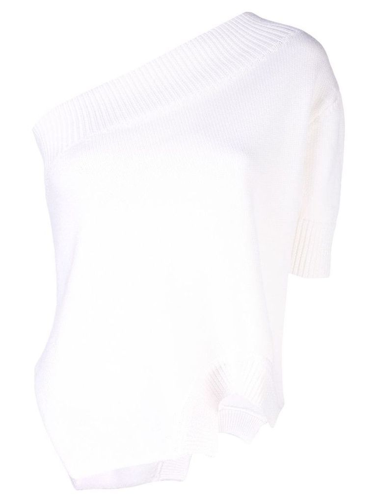 Monse asymmetrical knit top - White