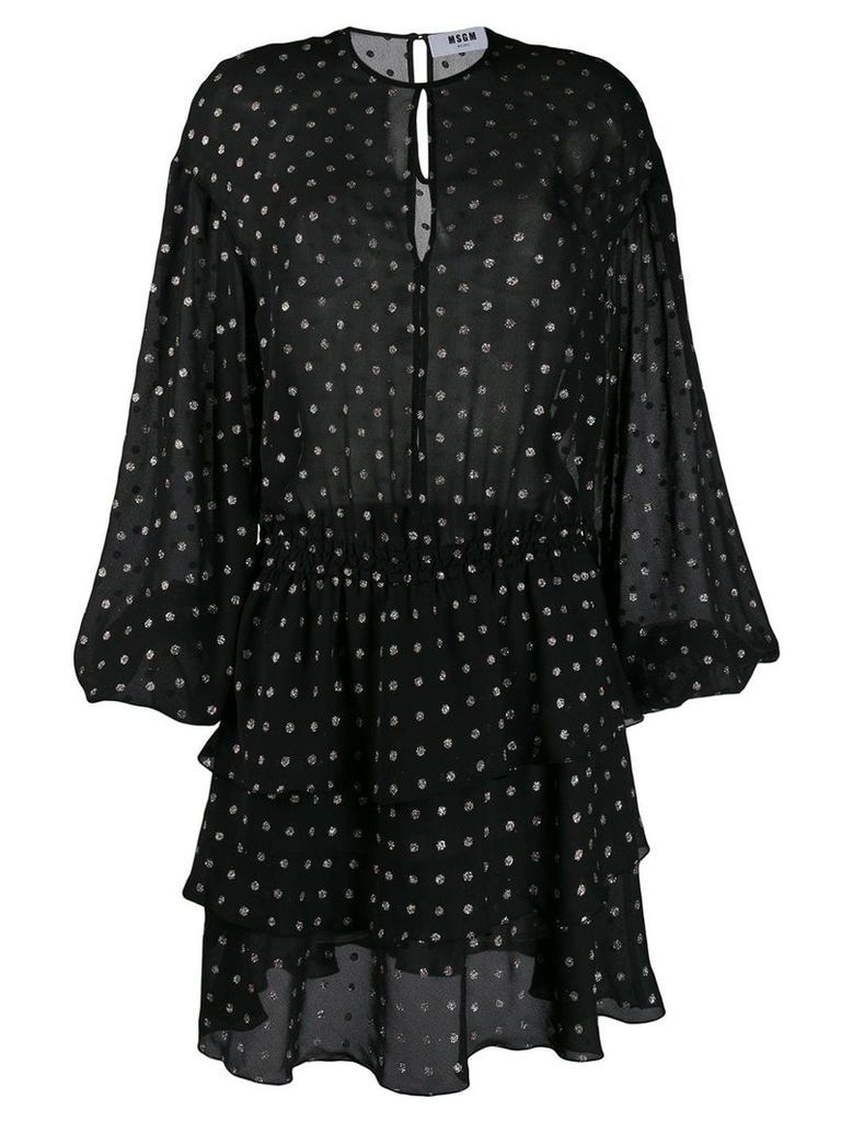 MSGM polka dot ruffle dress - Black
