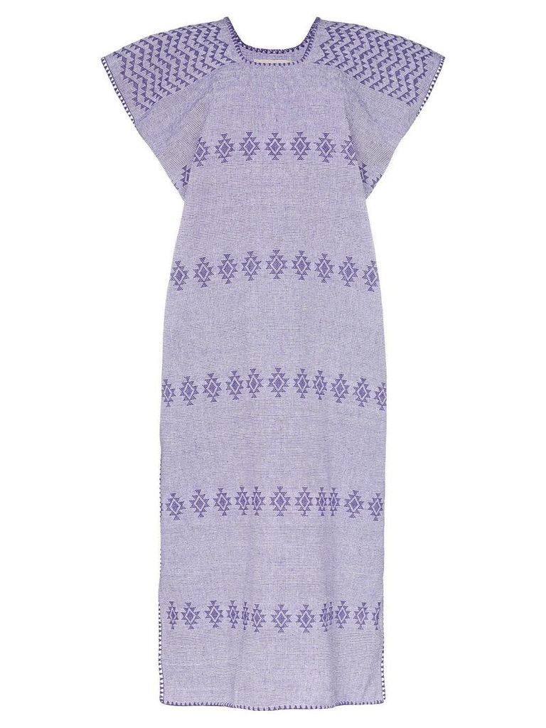 Pippa Holt embroidered kaftan midi-dress - PURPLE