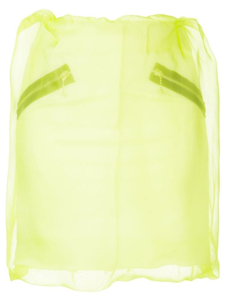 Yang Li organza layered mini skirt - Yellow