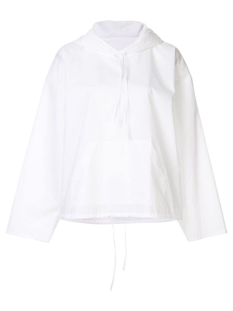 Mm6 Maison Margiela wide sleeve hoodie - White