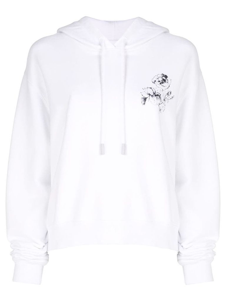Off-White rose motif printed hoodie