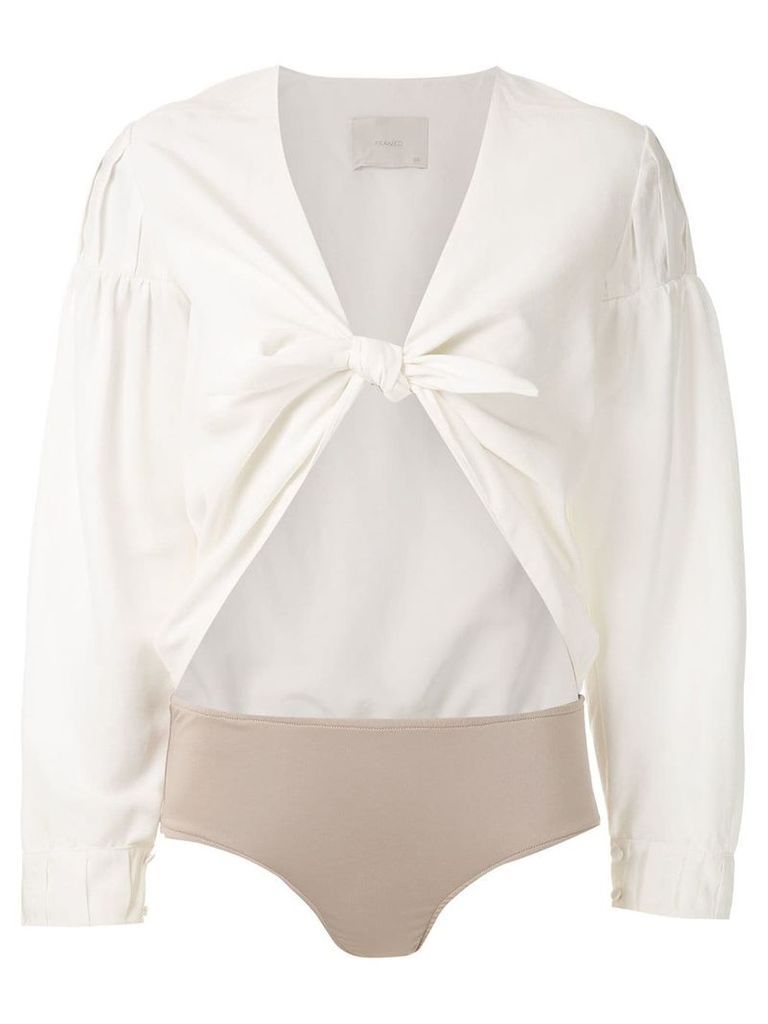 Framed Athena bodysuit - White