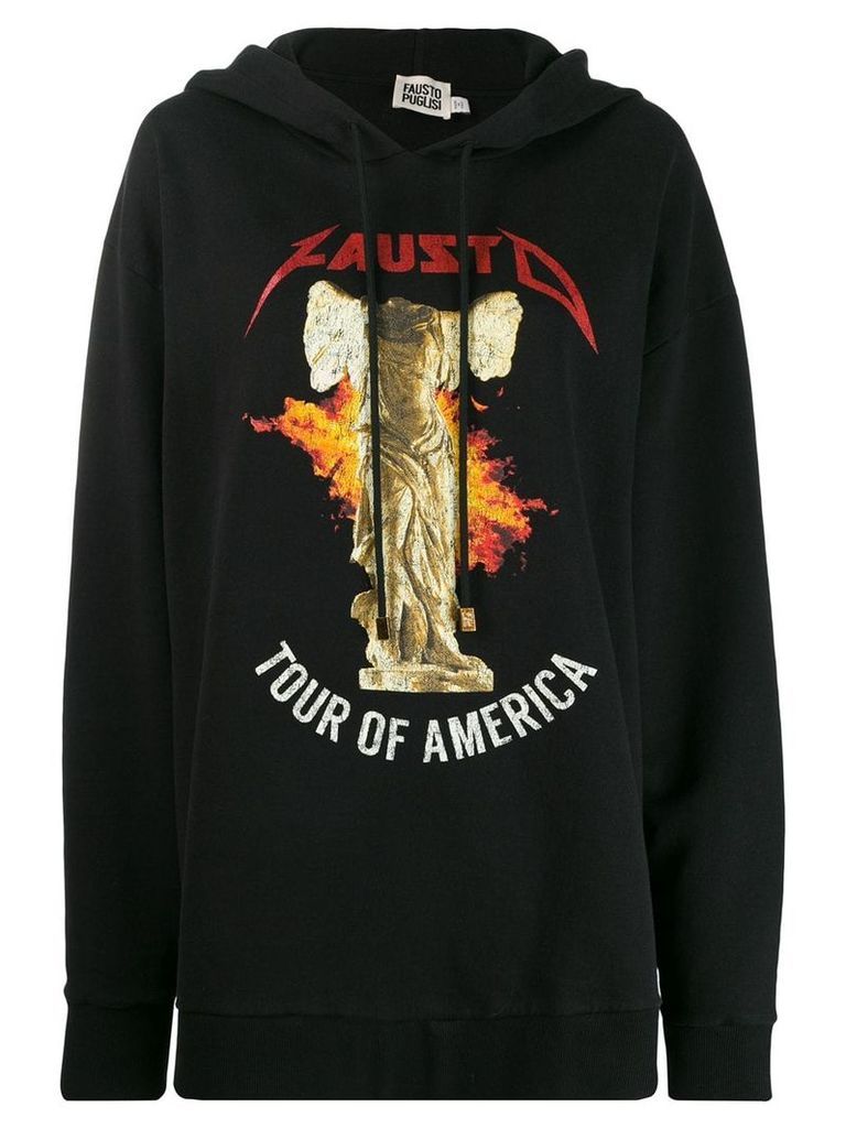 Fausto Puglisi Tour of America oversized hoodie - Black