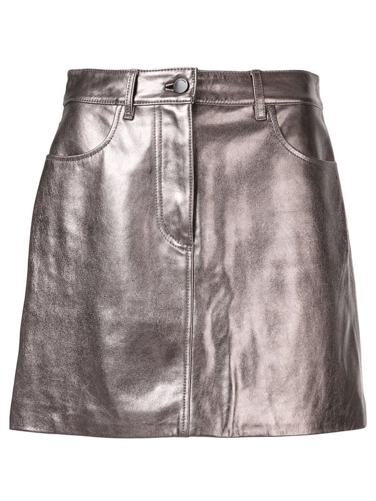 Nobody Denim Leather Piper Skirt - Metallic