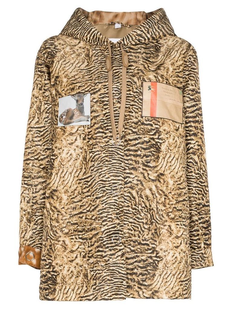 Burberry tiger-print lightweight jacket - Brown