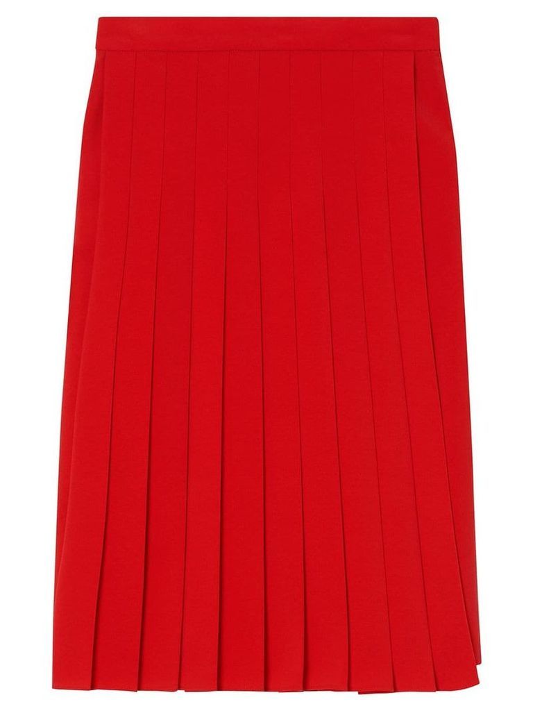 Burberry Cady pleated midi skirt - Red