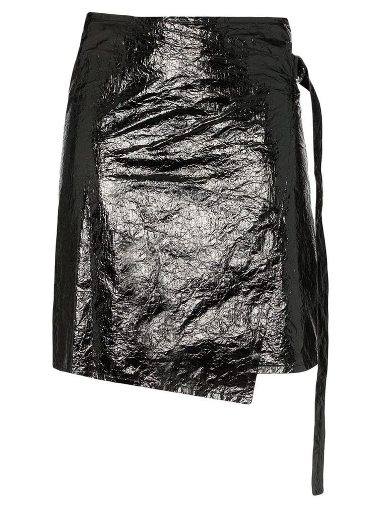 Helmut Lang vinyl wrap skirt - Black
