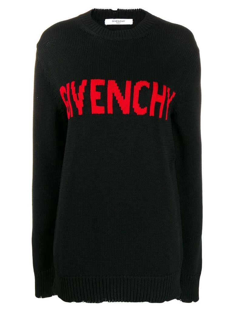 Givenchy contrasting logo jumper - Black