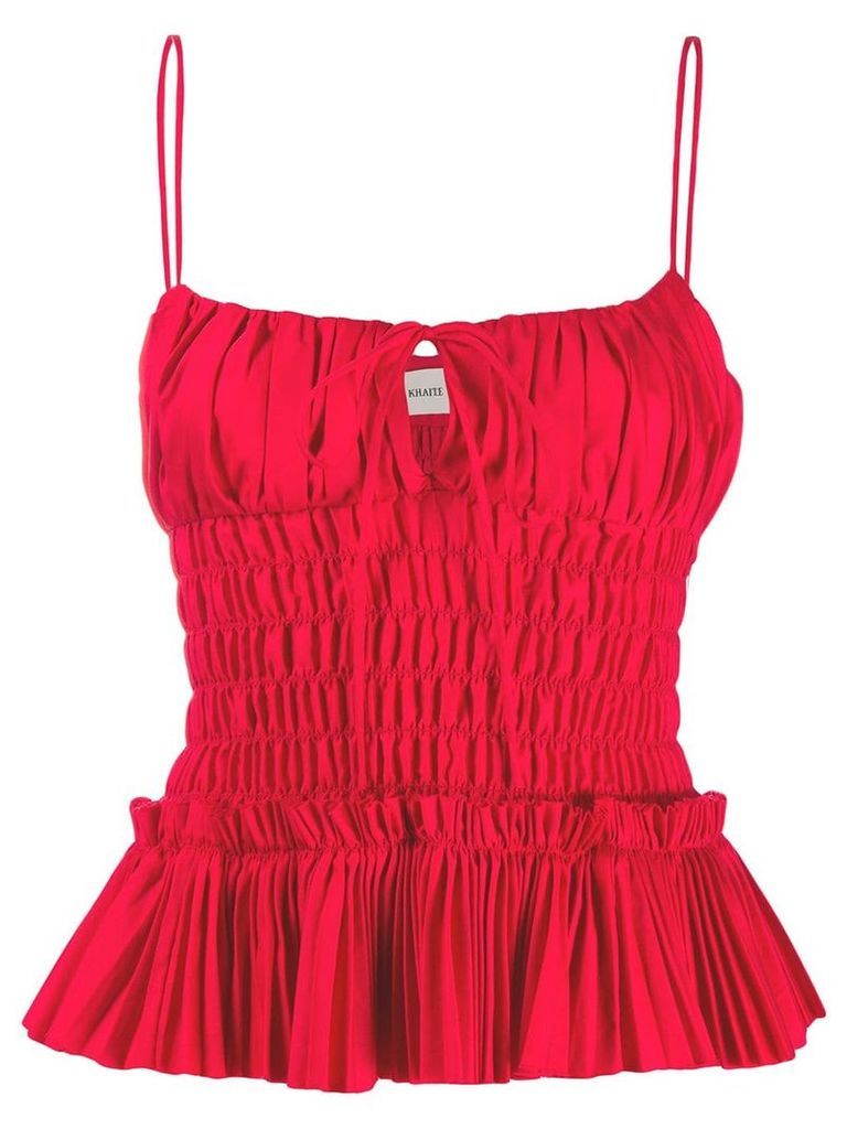 Khaite ruched cami top - Red