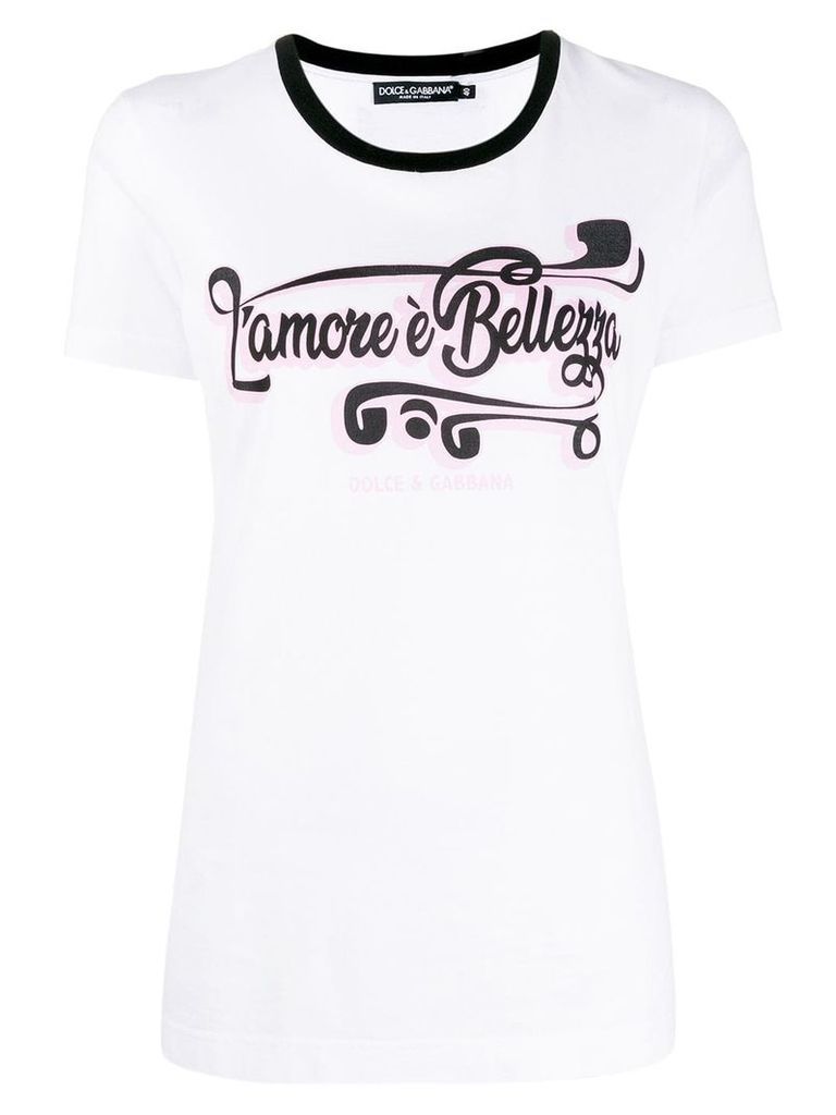 Dolce & Gabbana L'amore print T-shirt - White