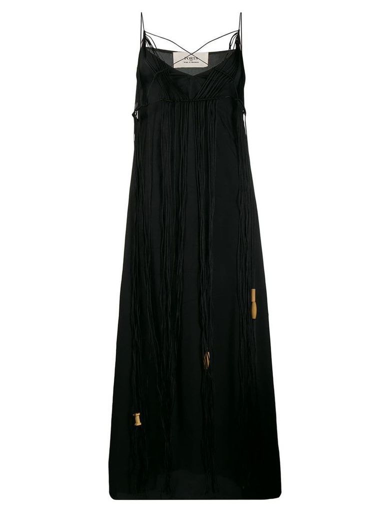 Ports 1961 fringed sleeveless maxi dress - Black