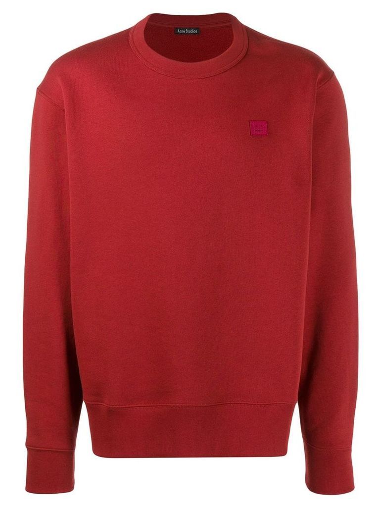 Acne Studios Fairview Face sweatshirt - Red