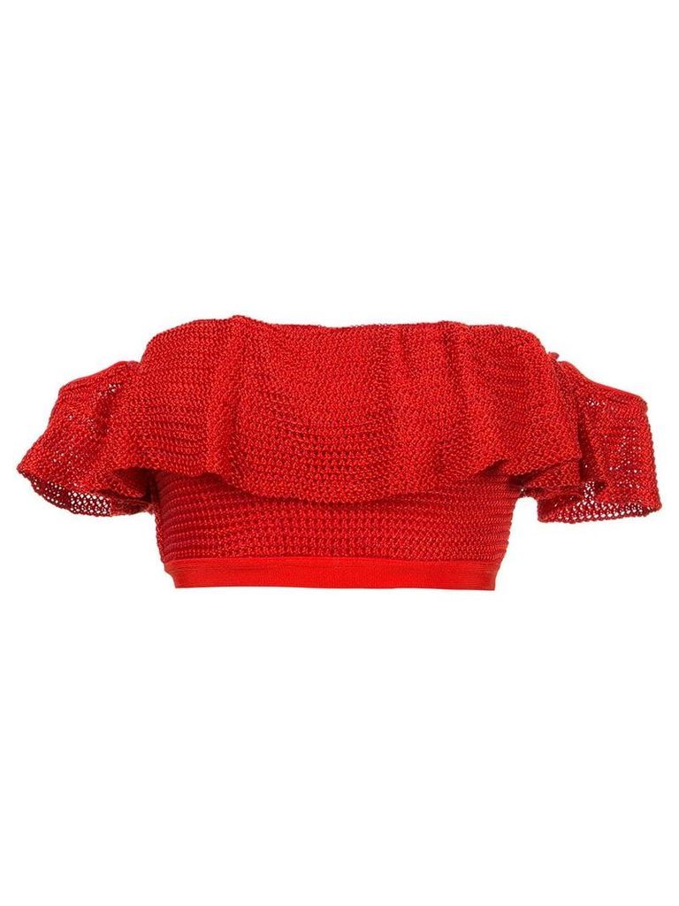 Suboo Lucy knitted bandeau top - Red