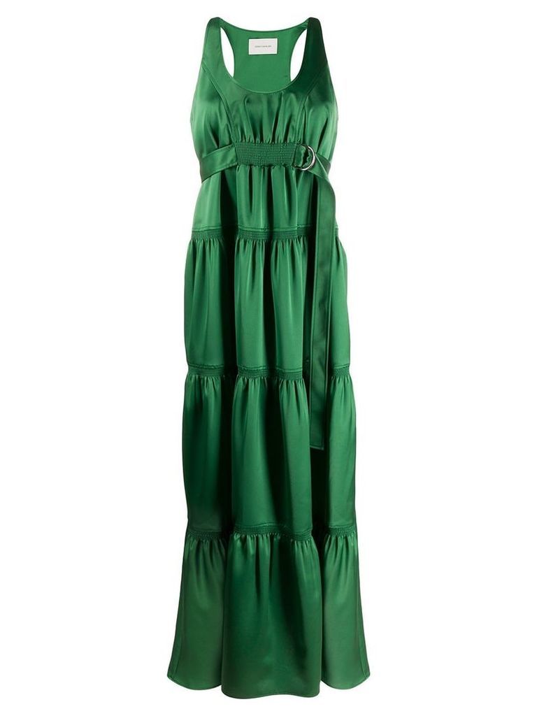 Cédric Charlier panelled maxi dress - Green