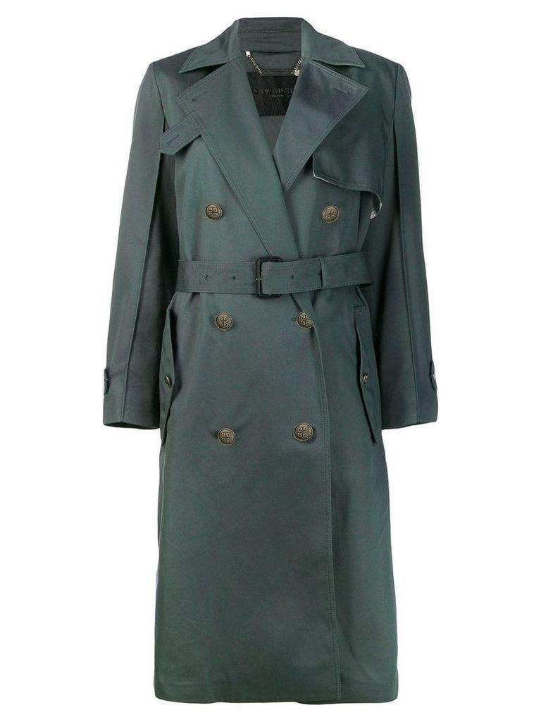 Givenchy belted oversized trench coat - Green