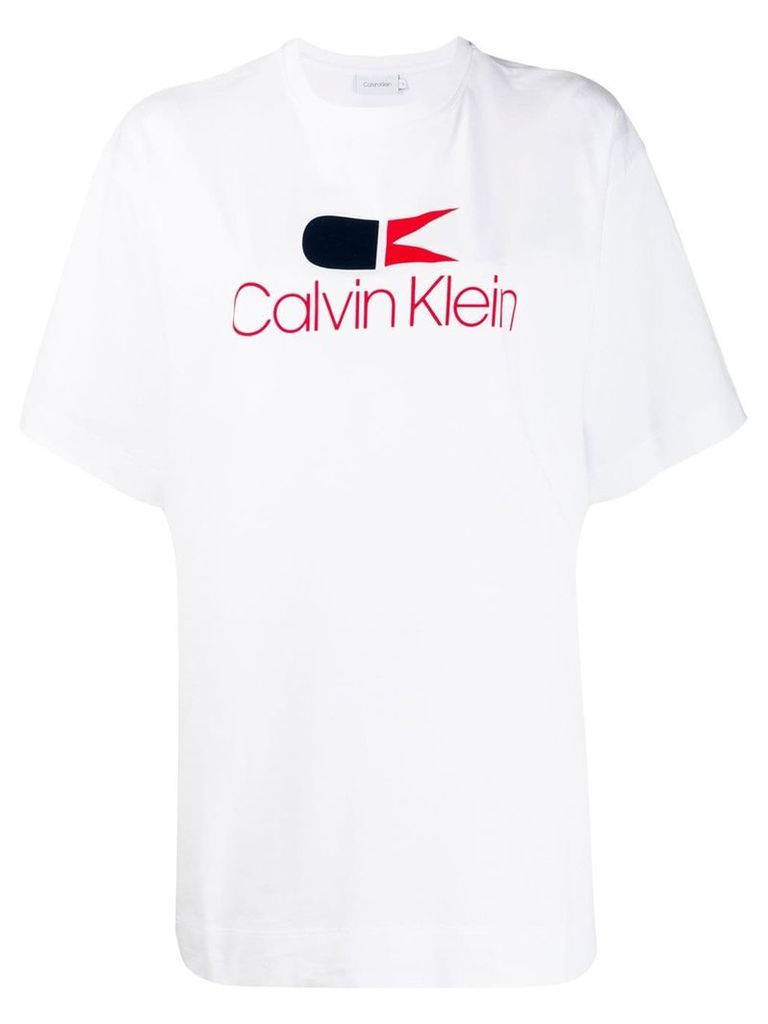 Calvin Klein oversized logo print T-shirt - White