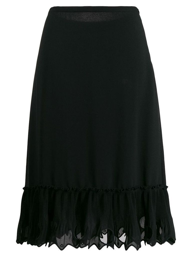 See by Chloé embroidered midi skirt - Black