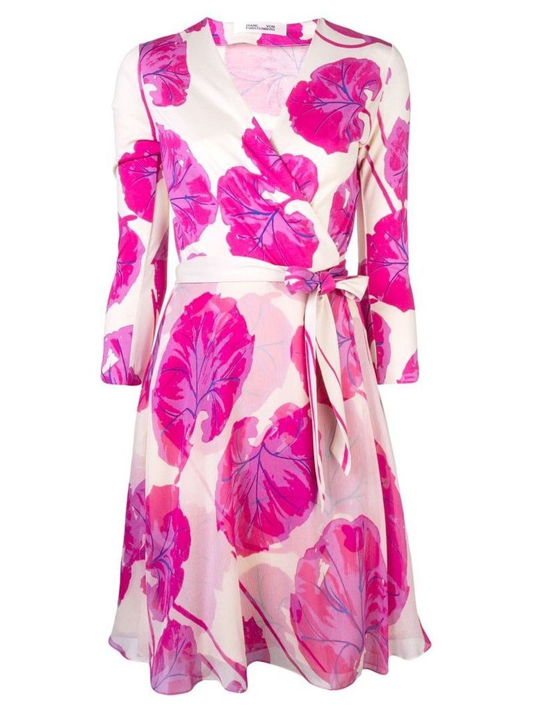 Diane von Furstenberg floral wrap dress - PINK