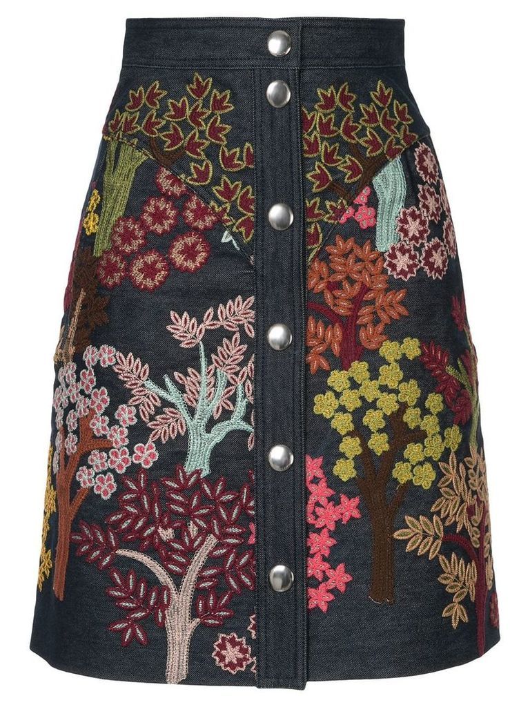 Giambattista Valli floral embroidered skirt - Multicolour