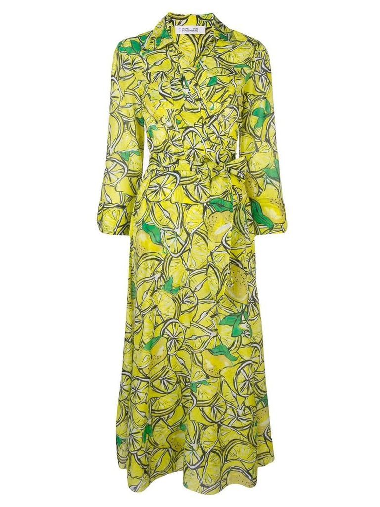 Diane von Furstenberg lemon print maxi dress - Yellow