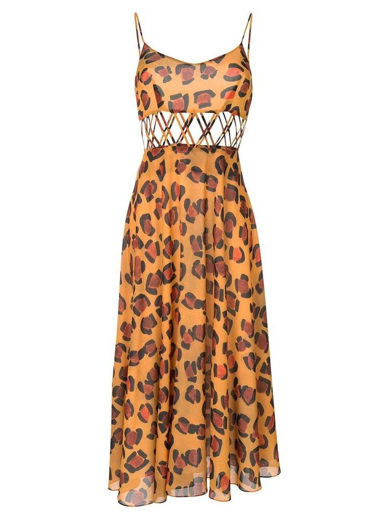 Tata Naka leopard print dress - Yellow